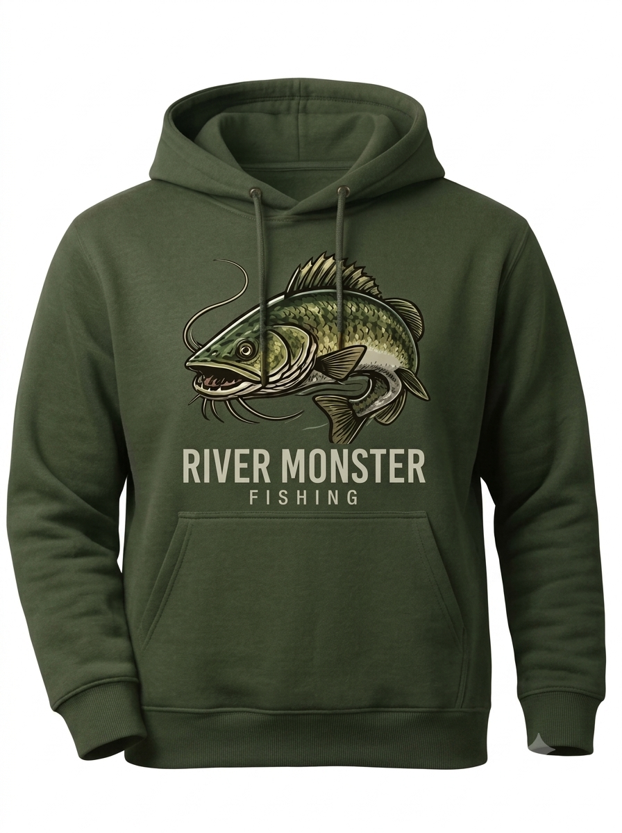 The River Monster Classic Pullover (olive green)