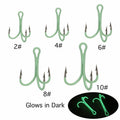 Treble Hooks, Pack of 5 (Glows in Dark)